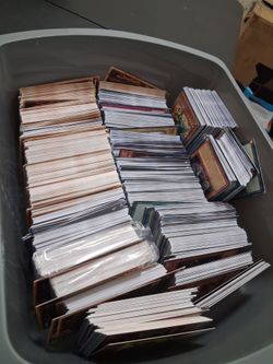 Tub full of yugioh cards