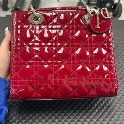 Dior Lady Patent Leather W Strap No Box 