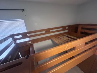 Rooms To Go Twin Loft Bed with Desk, Dresser & Wardrobe