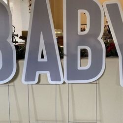 Gender Reveal  / Baby Shower BABY Sign 