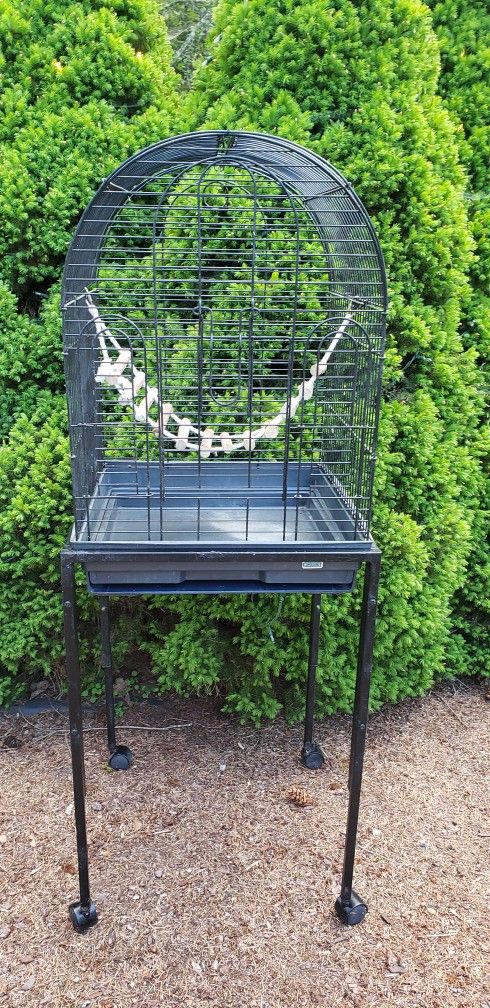 Black Metal/ Resin Birdcage