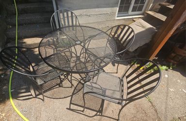 Patio table and chairs