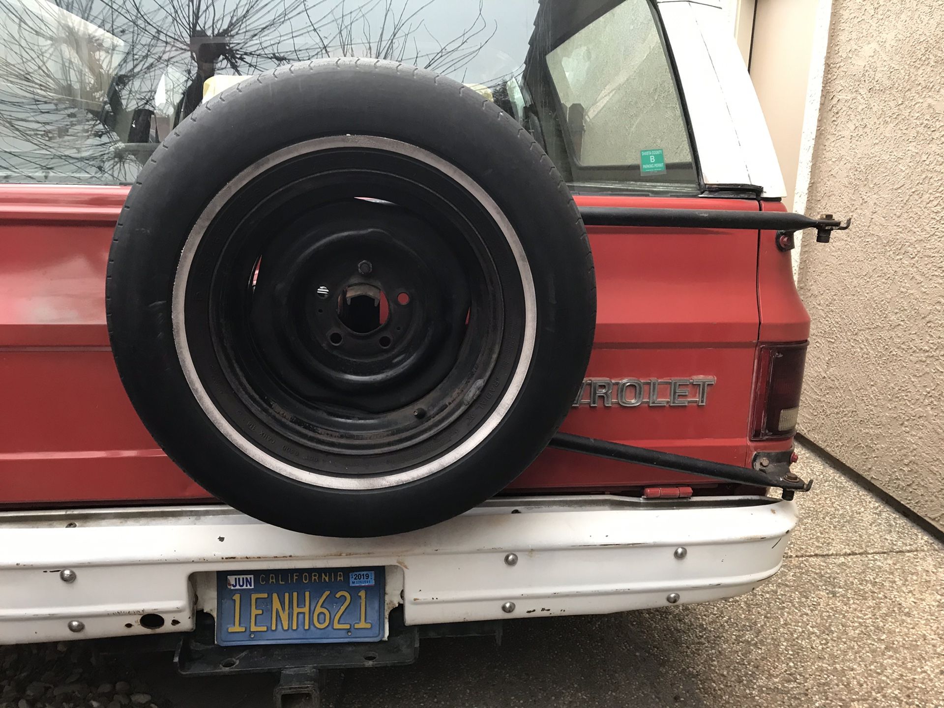 Chevy K5 Blazer Tire Carrier and rear bumper.