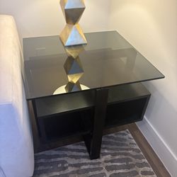 Glass Top End Table 