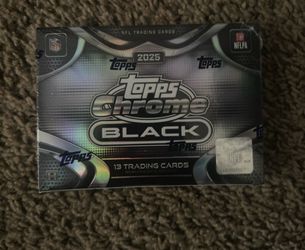 2025 Topps Chrome Black Football Factory Sealed Hobby Box