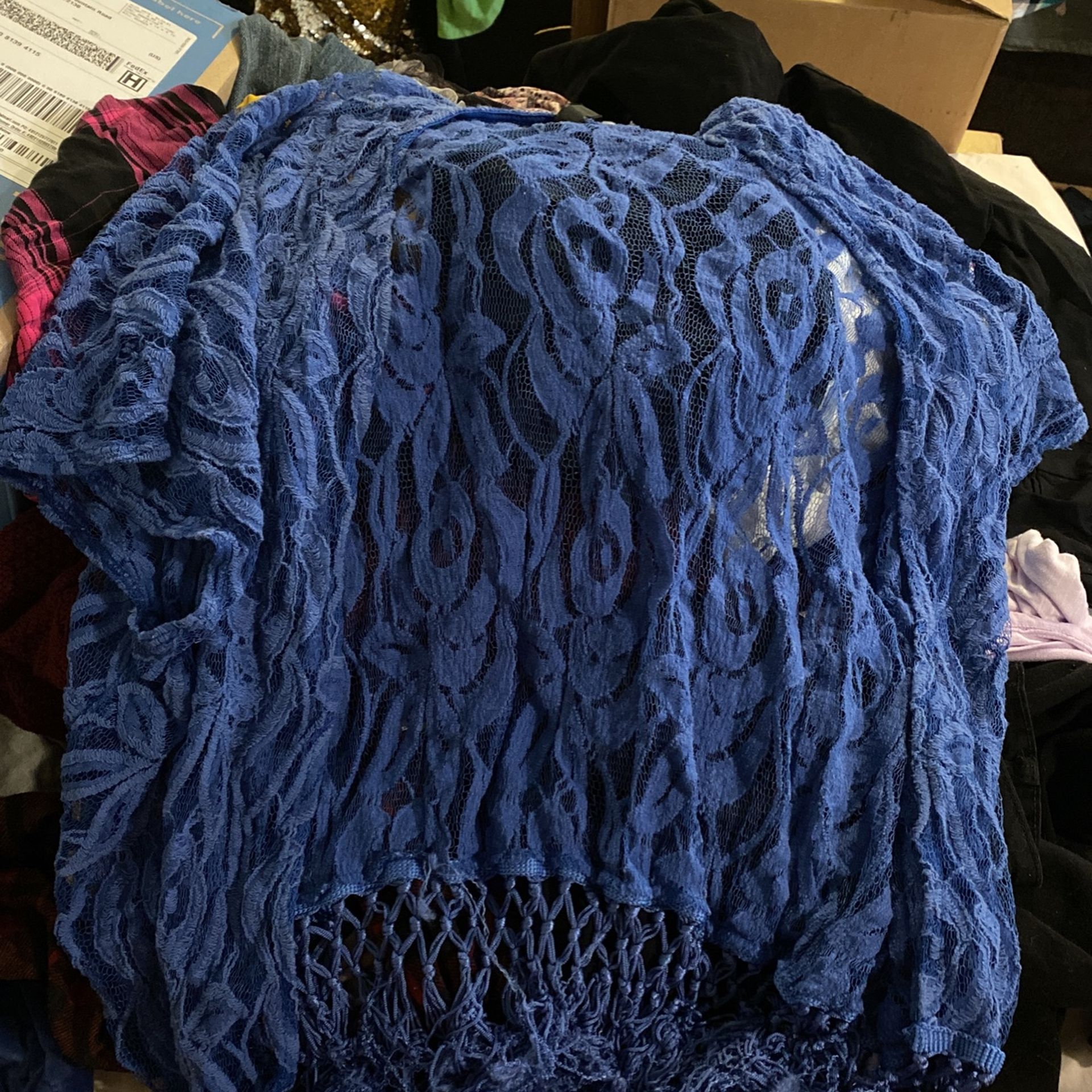 Estam Blue Cardigan Size L-1x