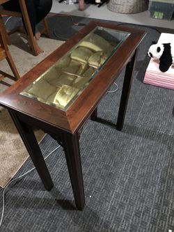 Mirror top side table