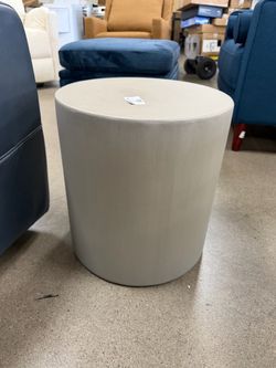 Aldy Cylindrical Stone Outdoor Patio Side Table