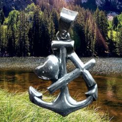 925 Sterling Silver Cross Anchor Pendant 