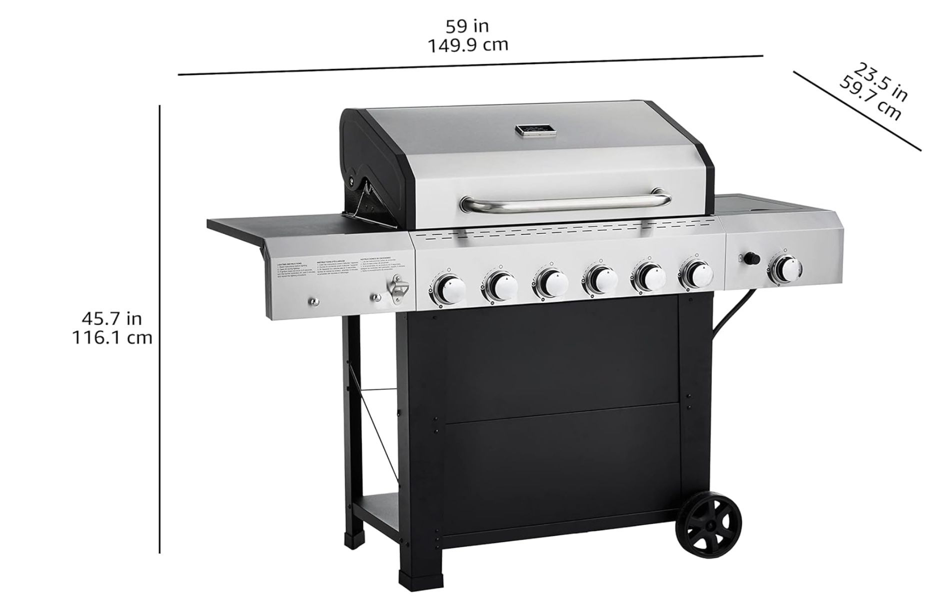 6-Burner Gas Grill w/ Side Burner