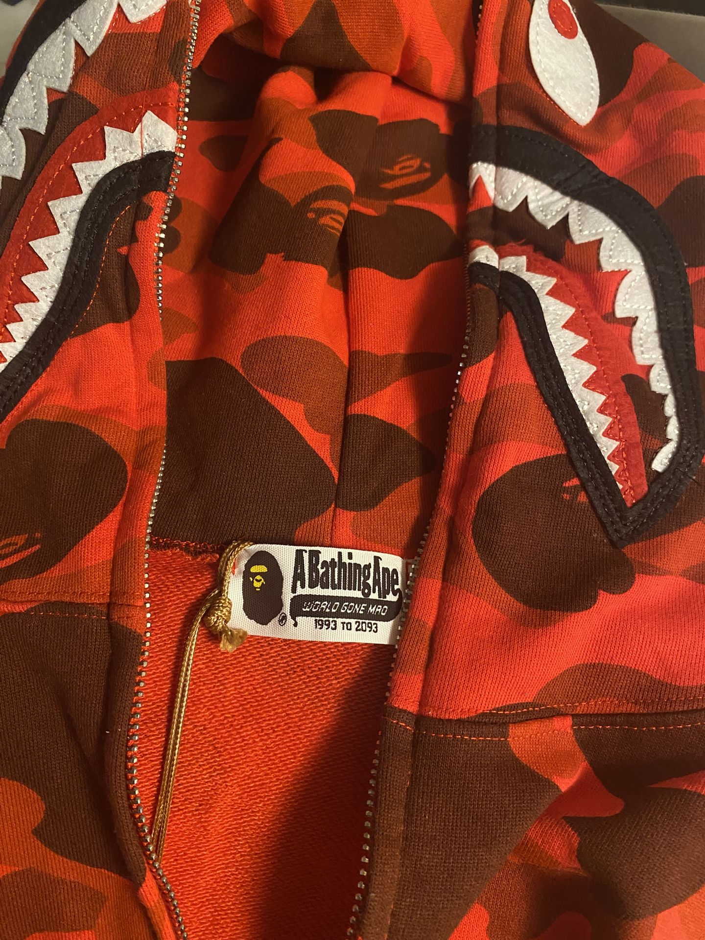 Bape Hoodie Red Size m