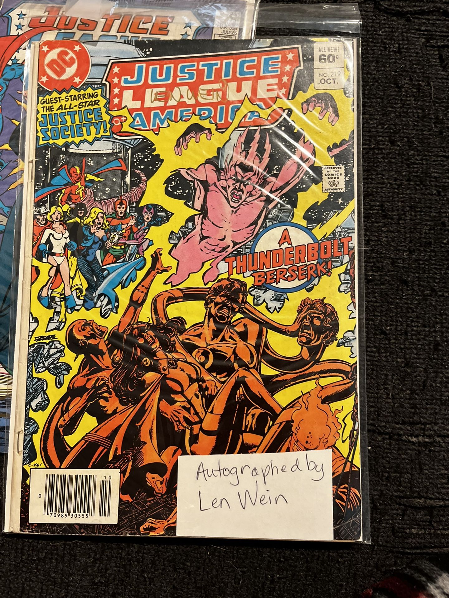 Justic League America Signed By Len Wein