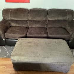 Sofa And Storage Ottoman - Free!