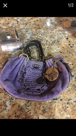 Velvet purple juicy couture handbag purse