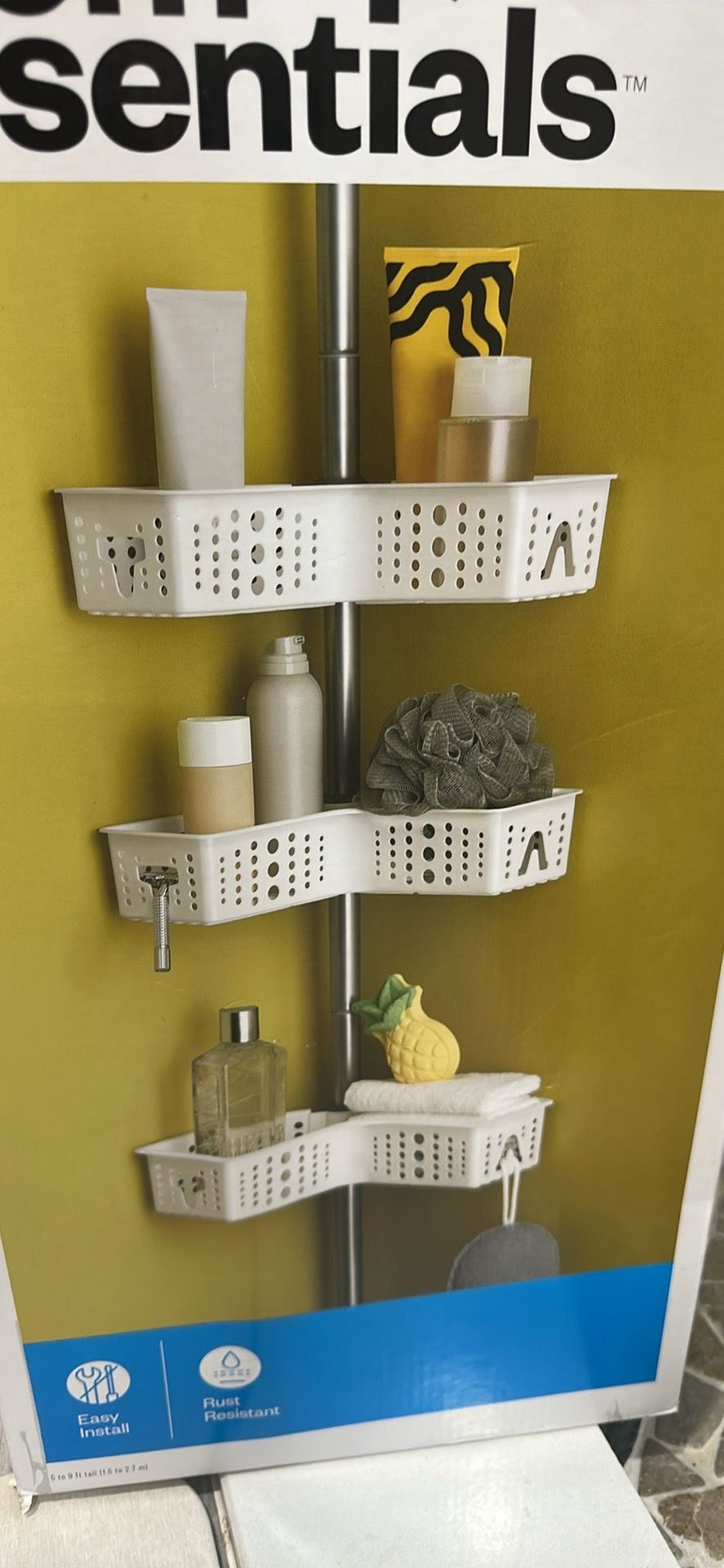 Room essential tension Caddy /white / chrome finish.