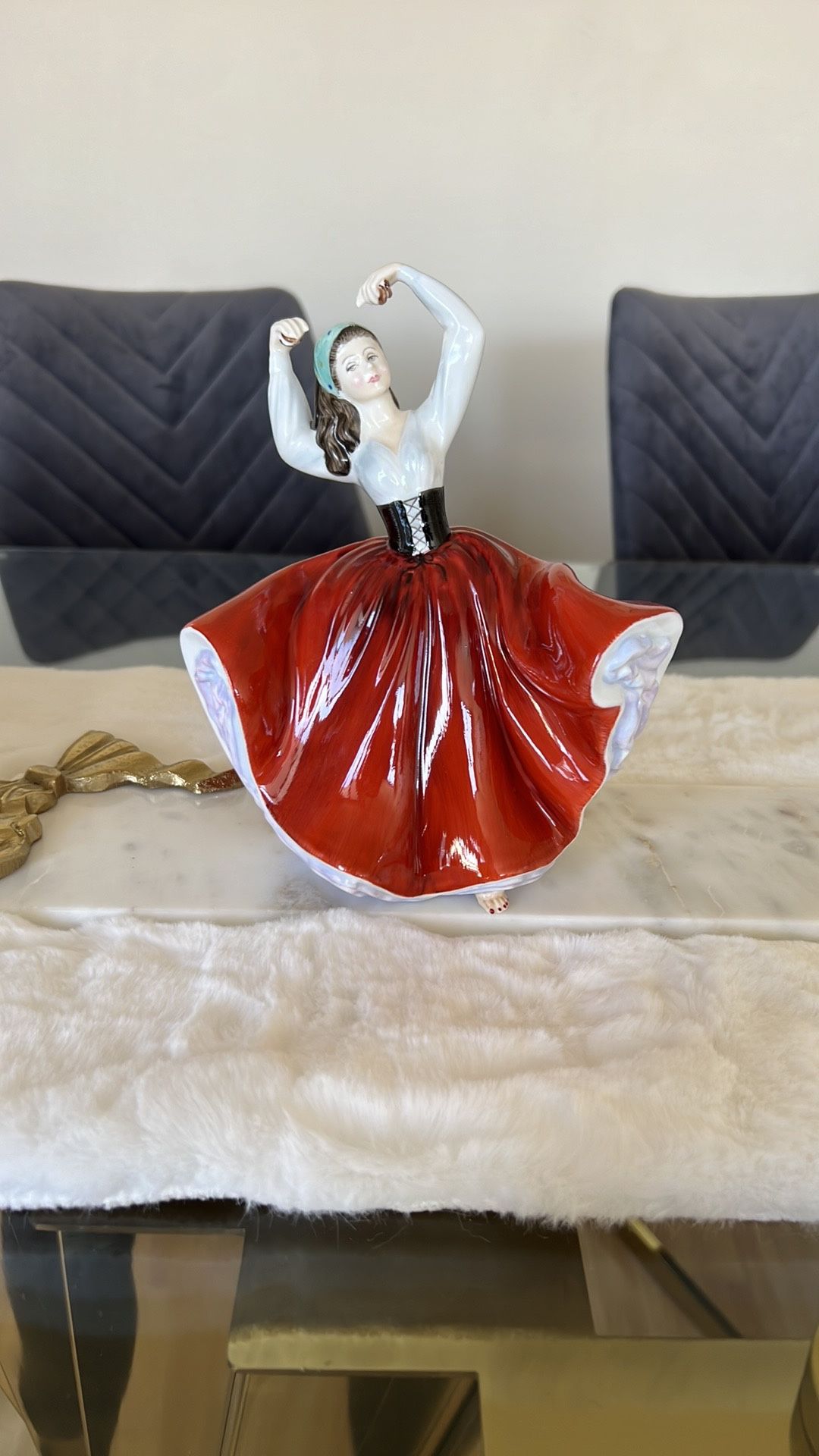 Royal Doulton Porcelain Figurine Dance Castanets Karen Gypsy England Vintage