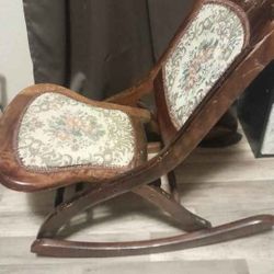 Antique Folding Rocking Chair 