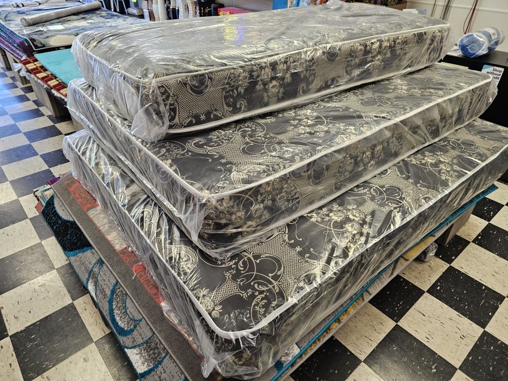 Basic SmoothTop Mattresses Queen $145 Full $135 Twin $125 Boxspring Extra $20 Delivery Available 