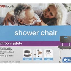 Shower Chair & Stool 2 In 1 Convertible