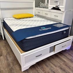 New 4pc Bedroom Set In Box 📦 Buy Now Pay Later $39 Down No Credit Needed 