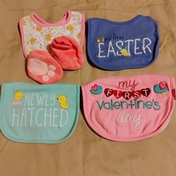 0-3 Months Booties and Bibs 