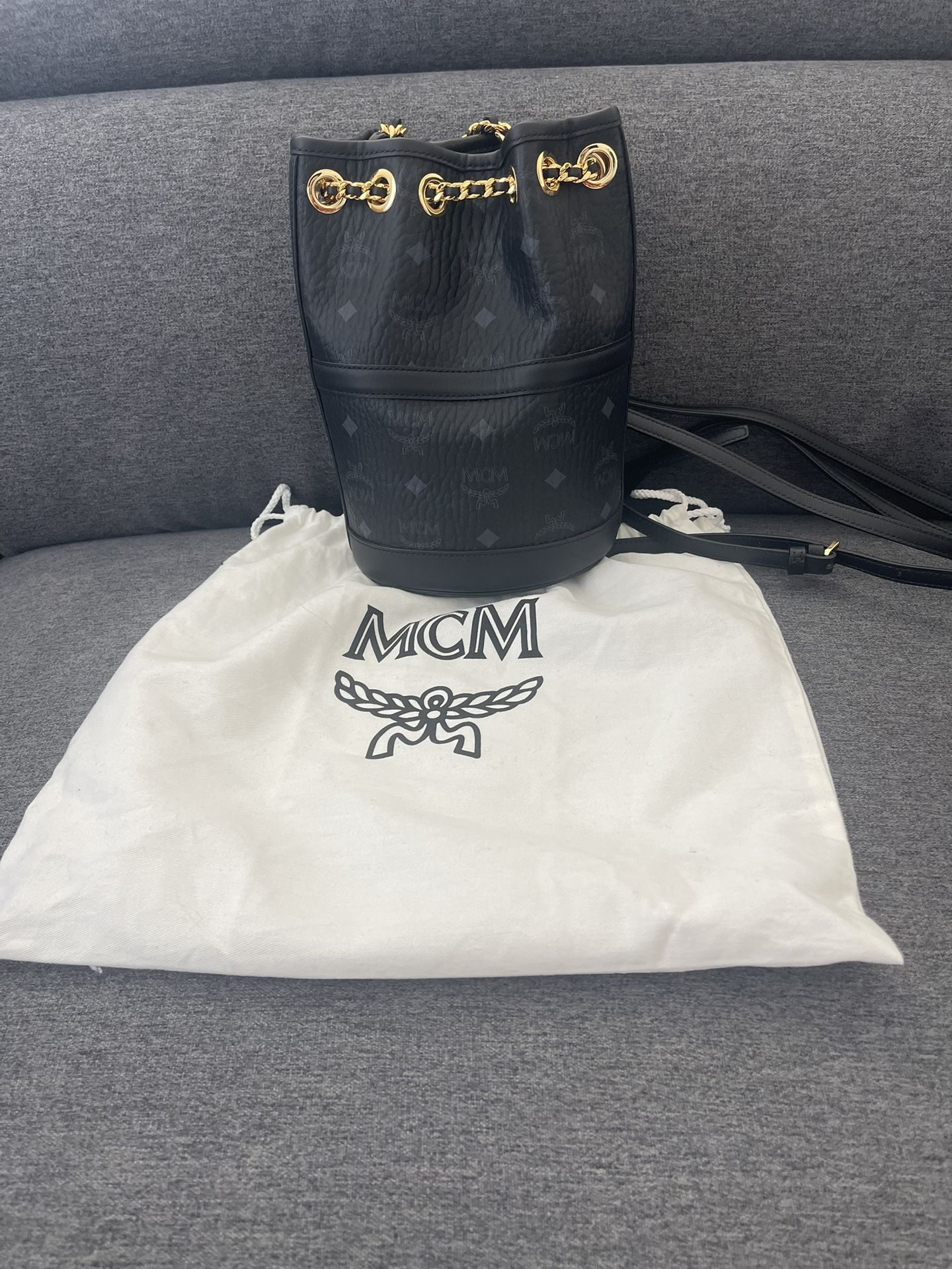 Mcm Backpack Wd Gold Chain