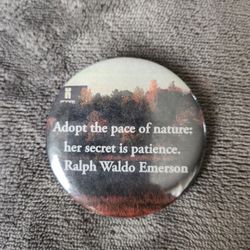Ralph Waldo Emerson Quote Button Pin
