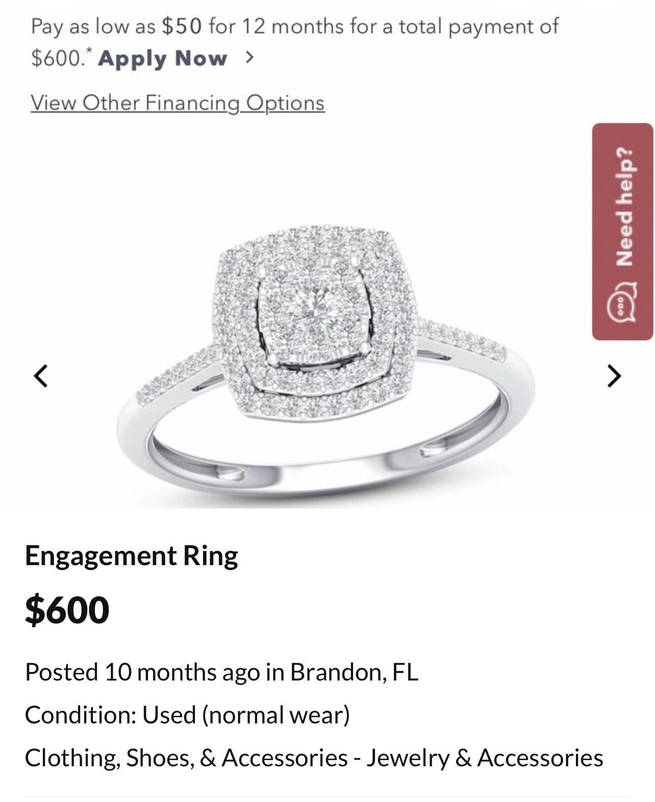 Engagement Ring Size 9