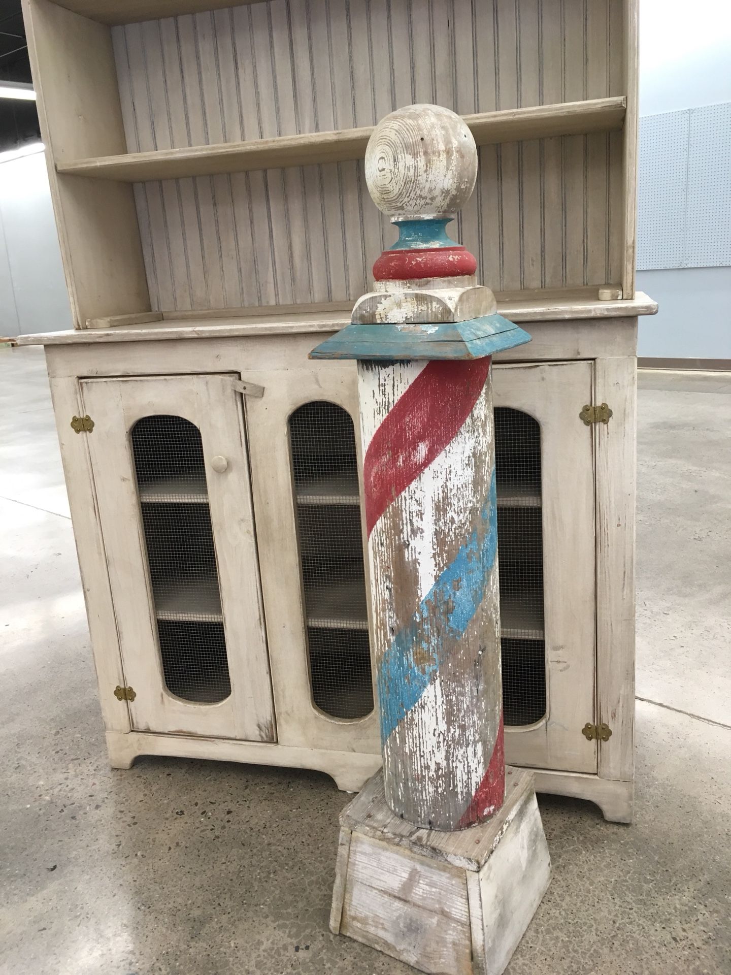 Antique wooden barber pole $225 Now $100