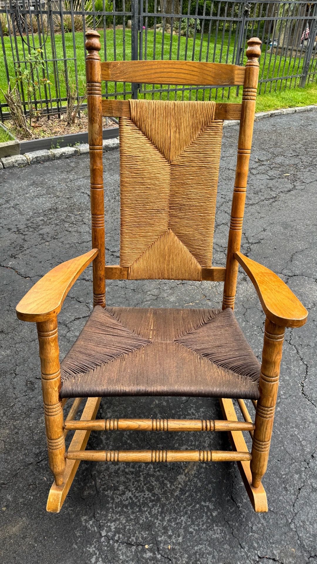 Oak porch rocker
