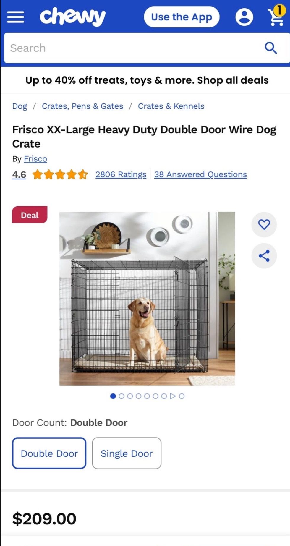 XXL Dog Crate Never Used