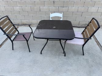 Glass outdoor table