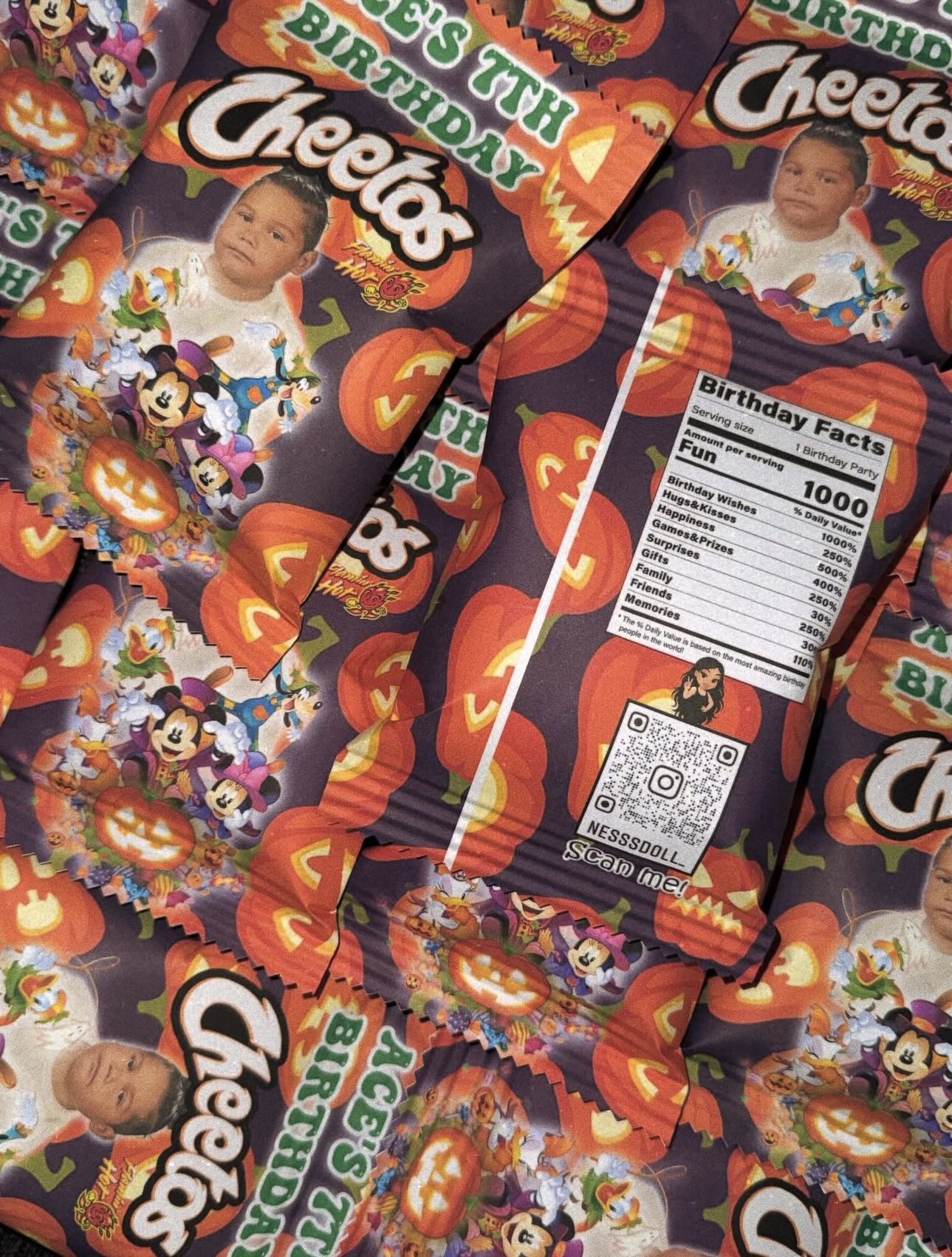 Halloween Party Custom Chip Bags 