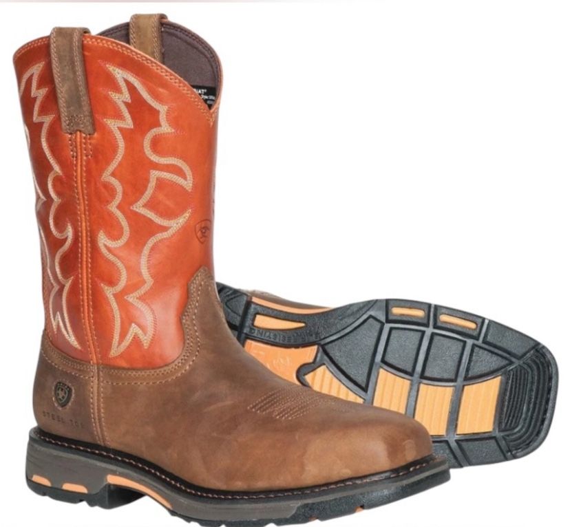 Ariat Workhog Square Toe Work Boots Size 11
