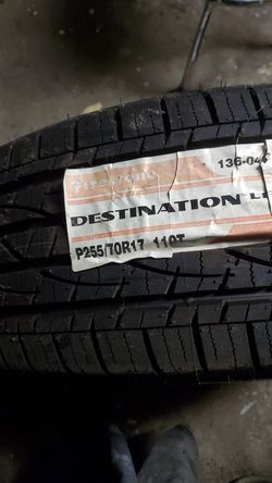 Firestone destination 1 size 255 70r 17