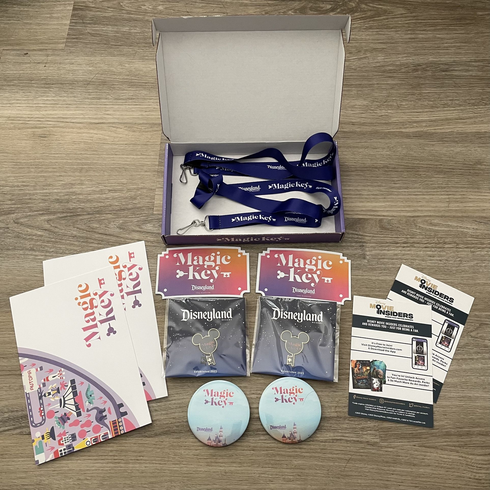 Disney Magic Key 2021 Pin Lanyard Button Disneyland