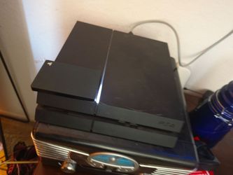 PS4 with 2 controllers and harddrive.