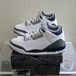 Jordan 3 Retro Midnight Navy Brand New (DS) 💯 Authentic Size 8m/ Post Is Up It's Available