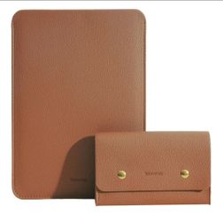 Leather Padded Laptop Sleeve Bag