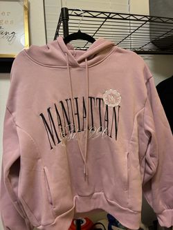Manhattan Est. 1990 Pink Graphic Hoodie