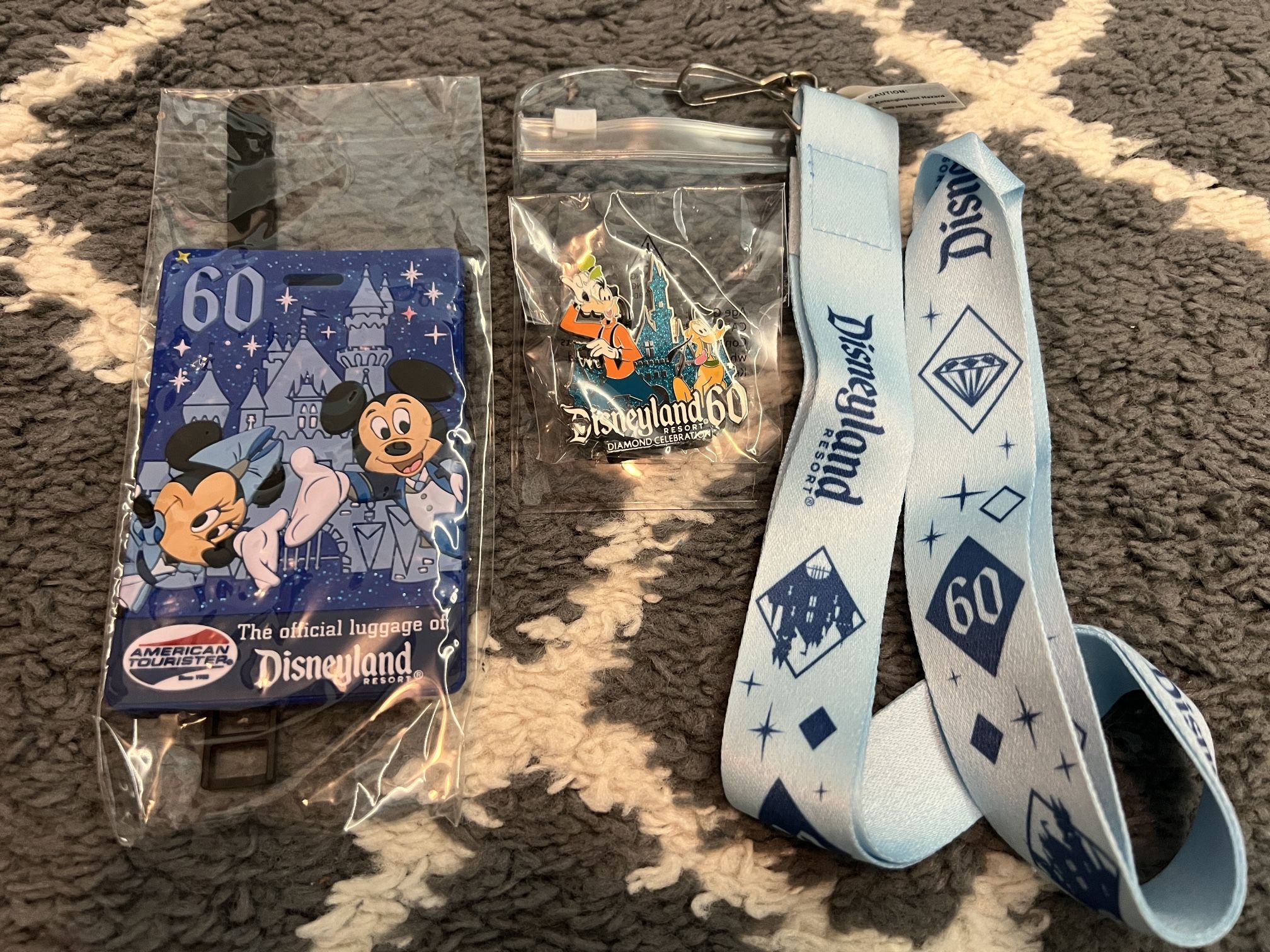 Disney Lanyard, Pin, And Luggage Tag