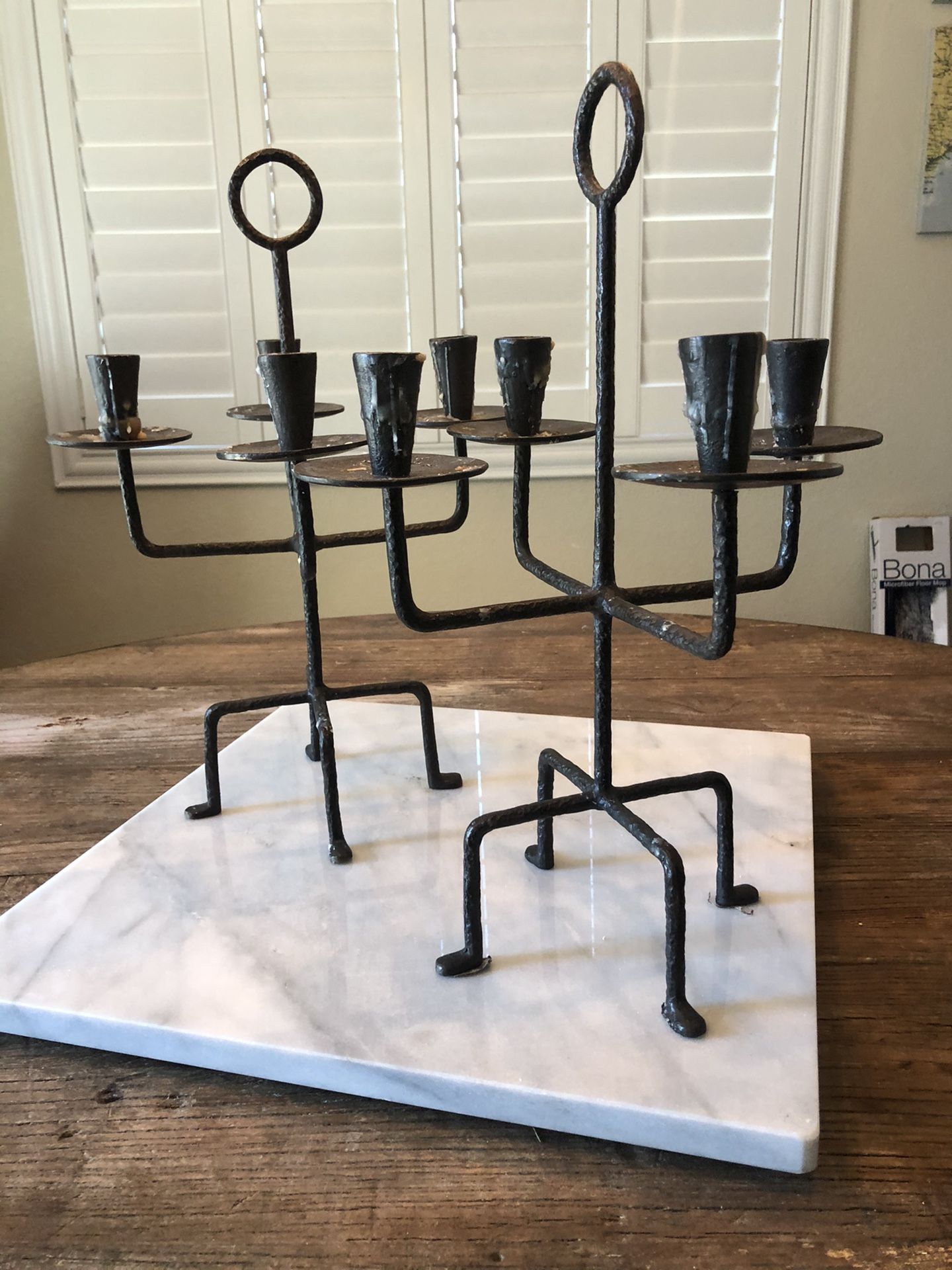 (2) Pottery Barn Candelabras Excellent Condition candle holders