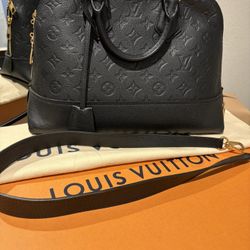 LOUIS VUITTON Empreinte Neo Alma PM Black, pre-owned