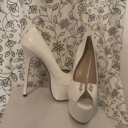 White Stiletto Heels