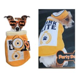 Bark Lite Dog / Cat Beer Can Halloween Costume Pet Party Dog Size XS / S NEW
