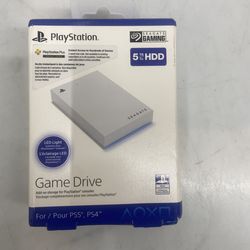 Seagate 5TB Game Drive External Hard Drive for PlayStation 5 - White