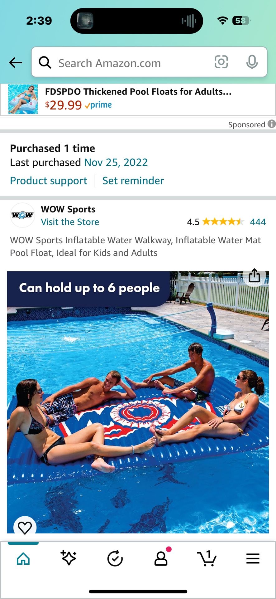 Wow Inflatable Water Mat