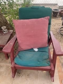 Redwood Rocking Chair Outdoor Vintage Redwood