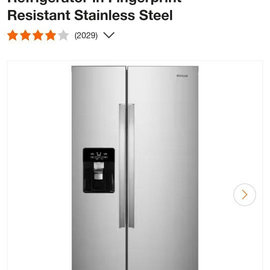Whirlpool front load stainless steel 24.5 cu double door refrigerator