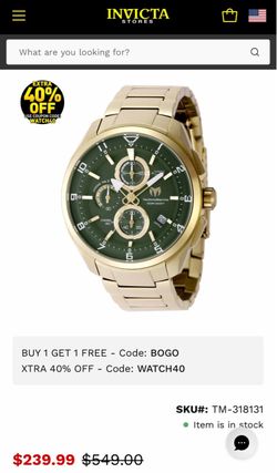 TechnoMarine Chronograph Watch Gold black Dial
